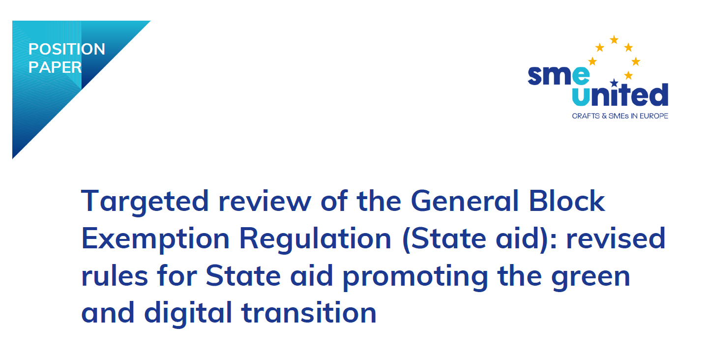 Targeted review of the General Block Exemption Regulation SMEunited
